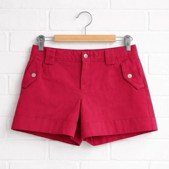 Banana Republic Fuchsia Martin Fit Tailored Shorts Size 8 - Picture 9 of 16